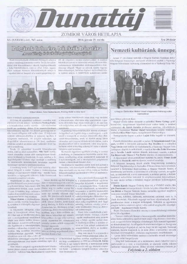 Dunatáj, 16. évf. 2014. január 29. 767. sz.