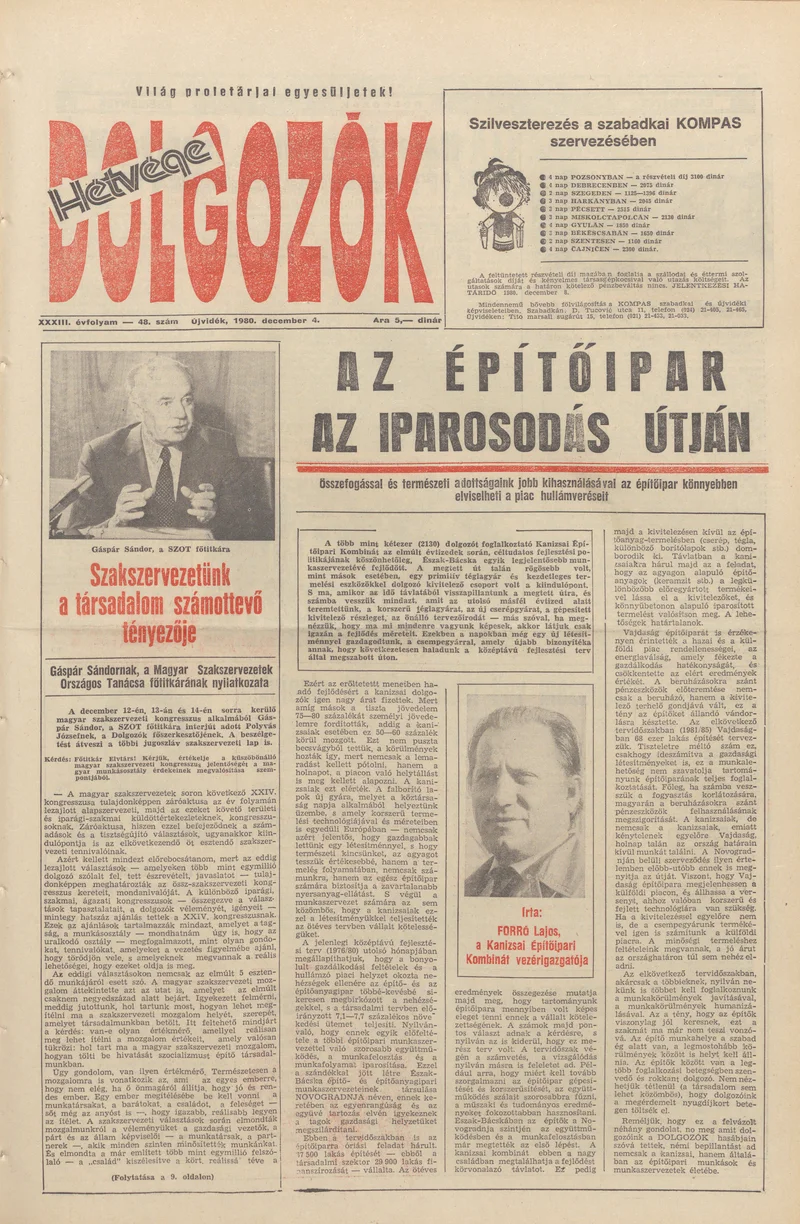 Dolgozók, 34. évf. 1980. december 4. 48. sz.