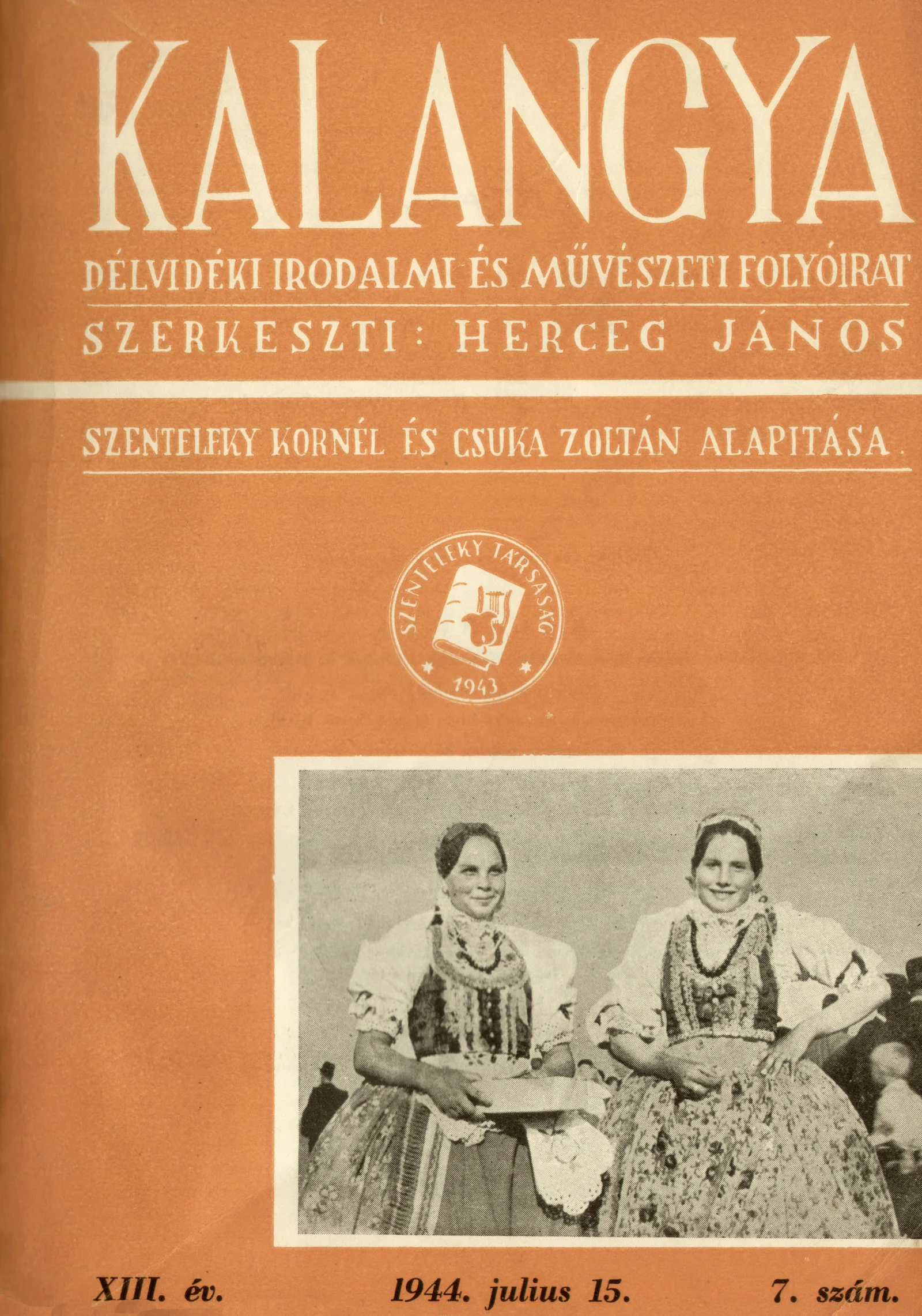 Kalangya, 13. évf. 1944. július 15. 7. sz. 281–320. oldal