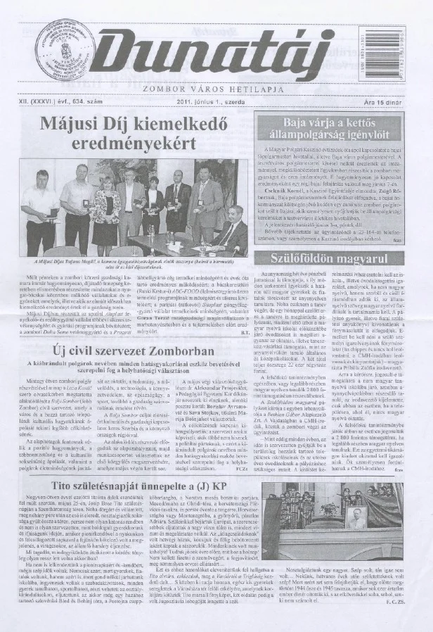 Dunatáj, 13. évf. 2011. június 1. 634. sz.