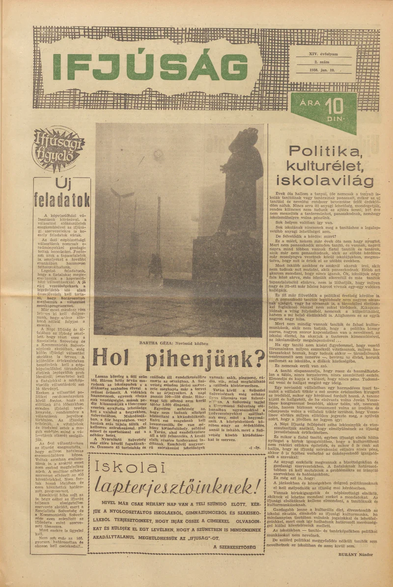 Ifjúság, 14. évf. 1958. január 10. 2. sz.