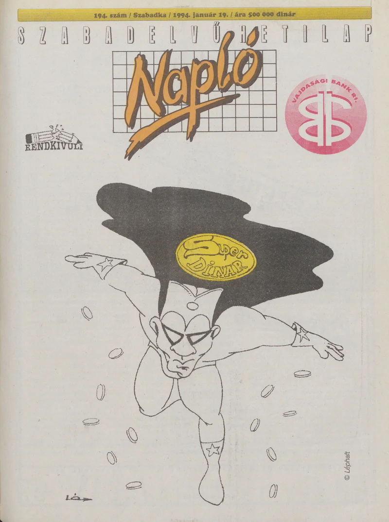 Napló - Szabadelvű hetilap, 5. évf. 1994. január 19. 194. sz.