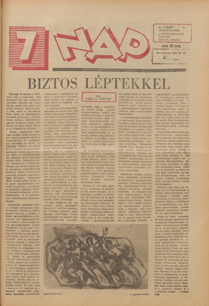 7 Nap, 9. évf. 1954. november 28. 48. sz. 1–16. oldal