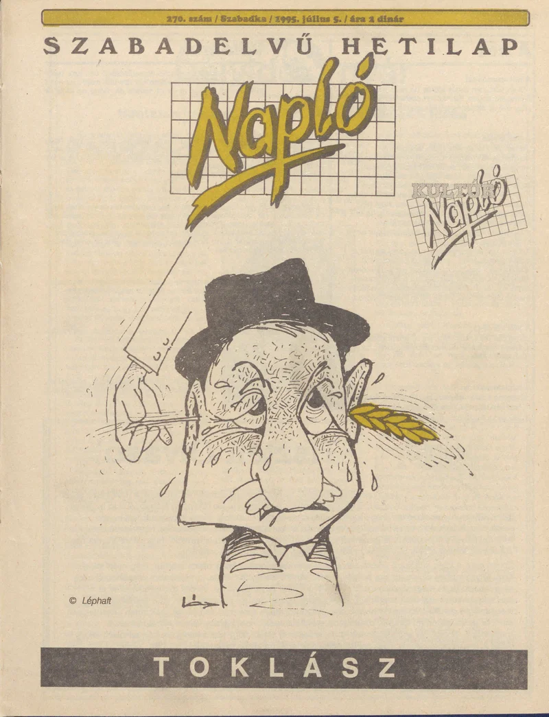 Napló - Szabadelvű hetilap, 6. évf. 1995. július 5. 270. sz.