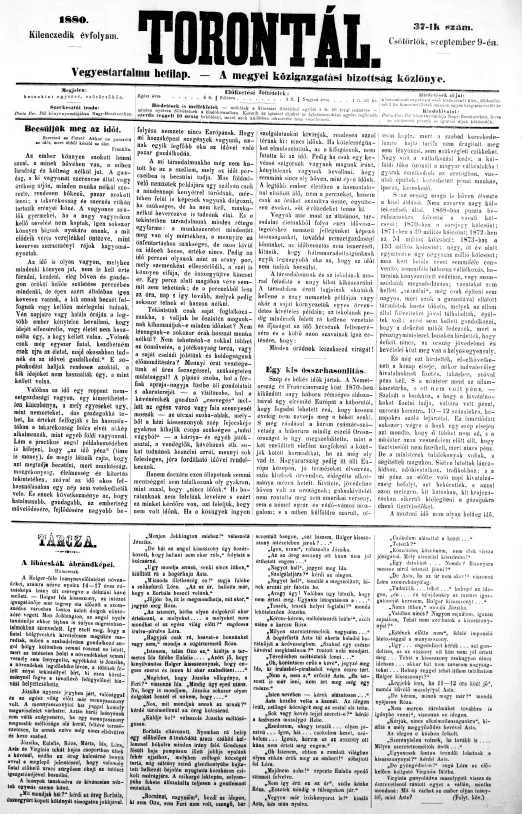 Torontál, 9. évf. 1880. szeptember 9. 37. sz.