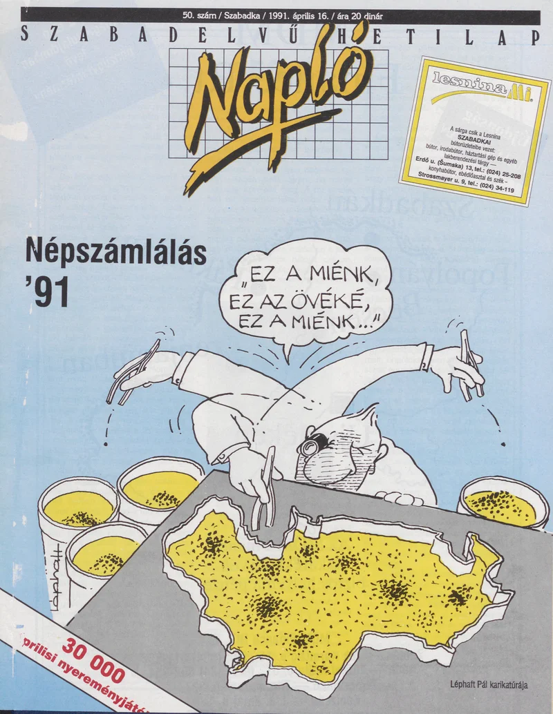 Napló - Szabadelvű hetilap, 2. évf. 1991. április 16. 50. sz.