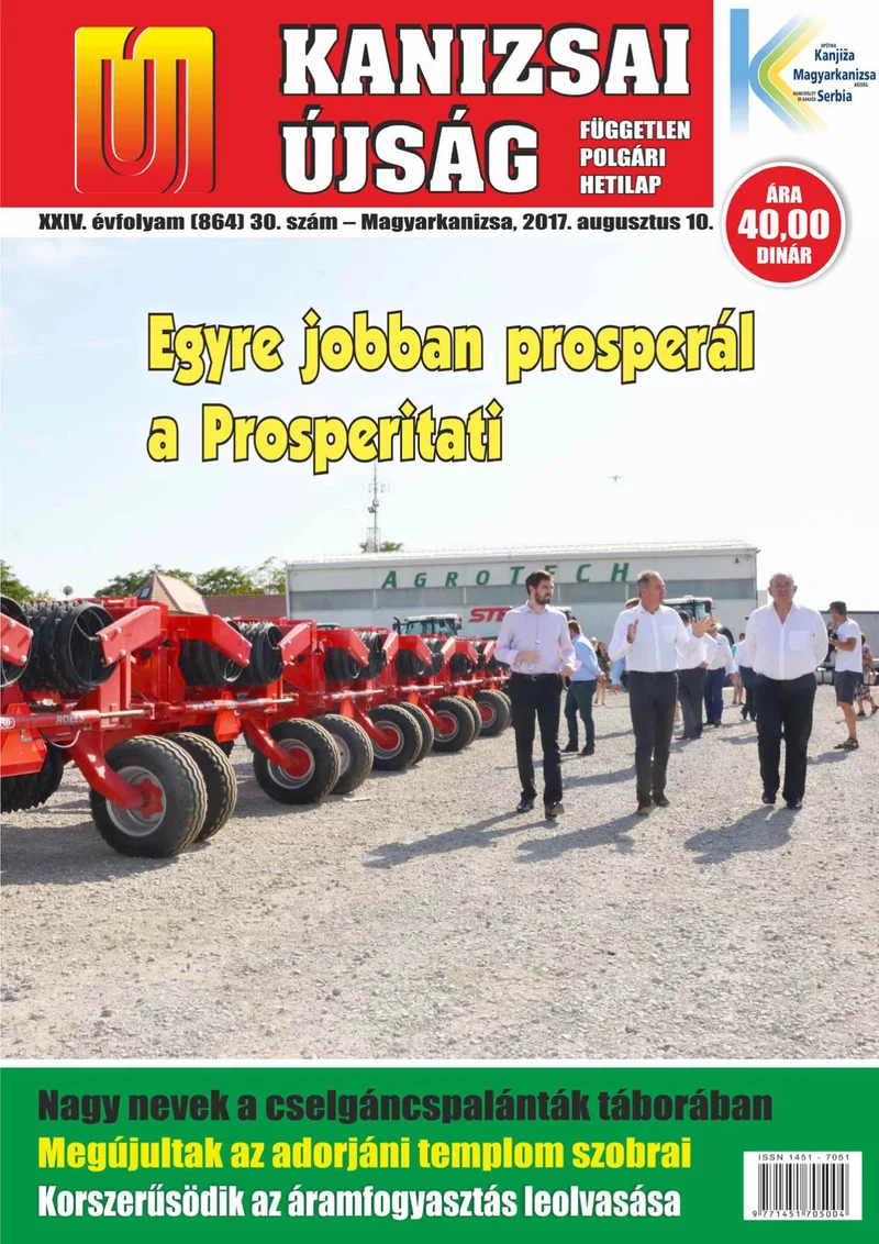 Új Kanizsai Újság, 24. évf. 2017. augusztus 10. 30. sz.