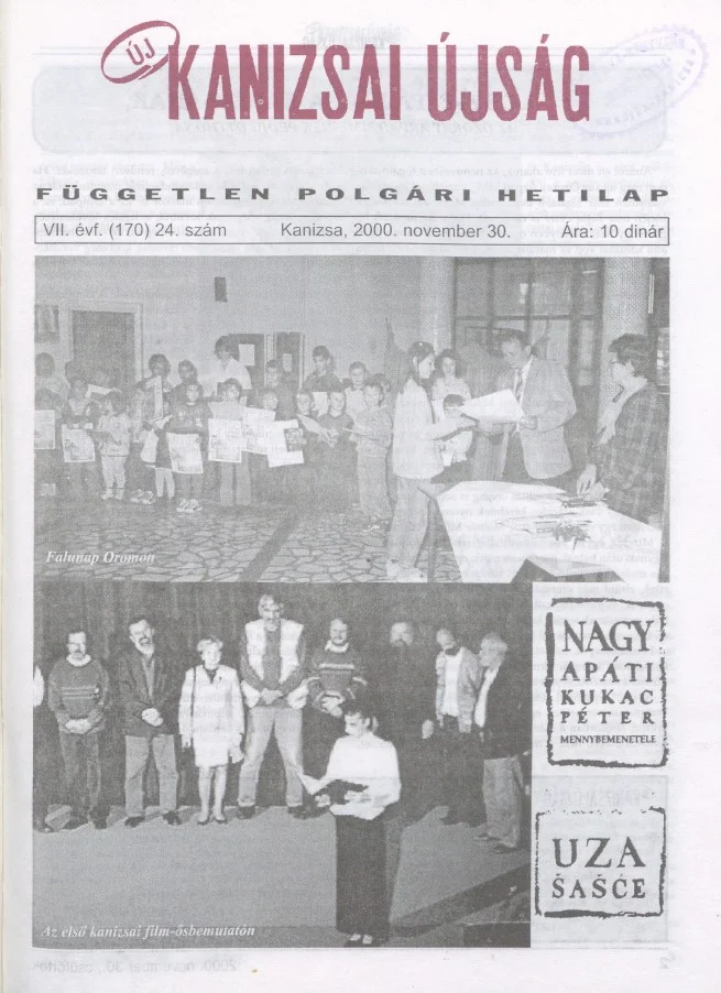 Új Kanizsai Újság, 7. évf. 2000. november 30. 24. sz.
