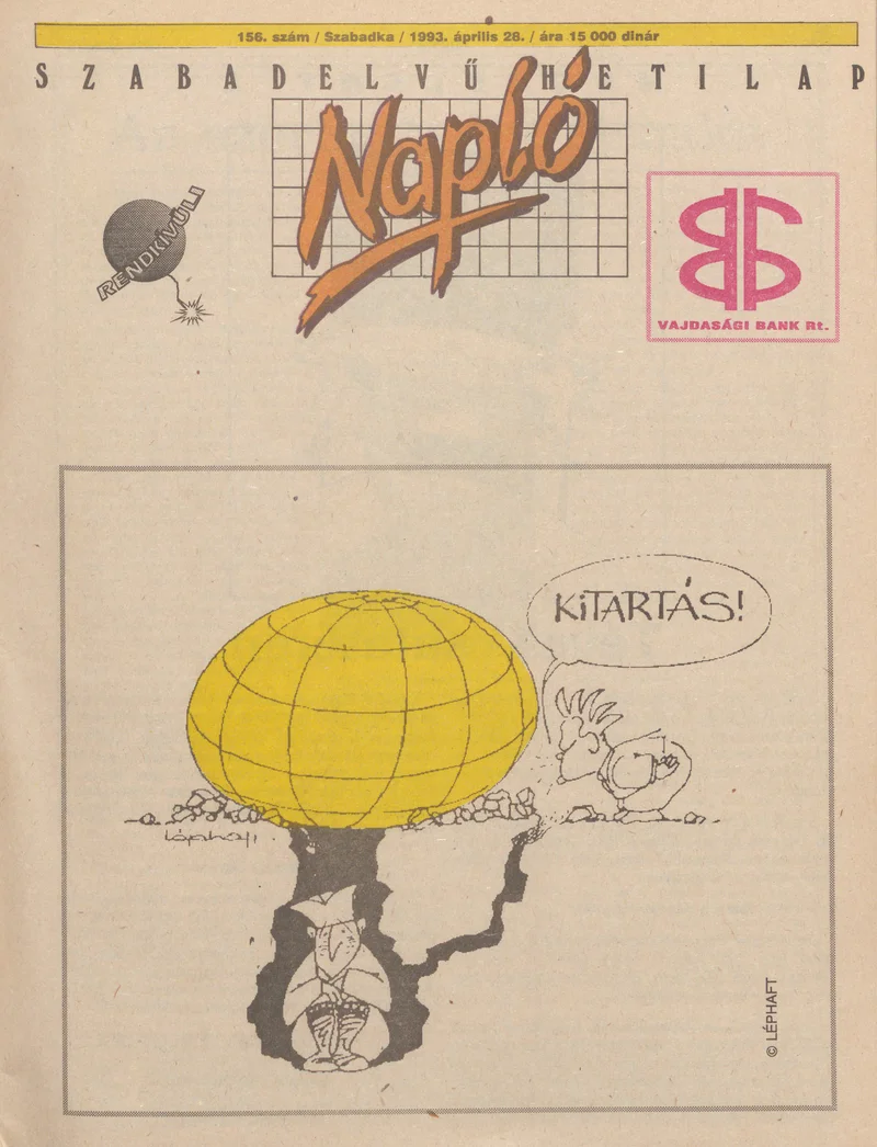 Napló - Szabadelvű hetilap, 4. évf. 1993. április 28. 156. sz.