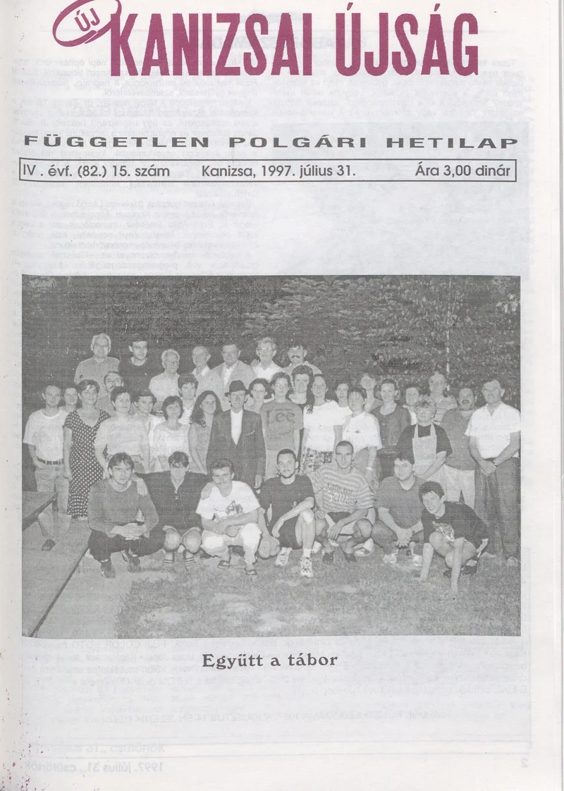 Új Kanizsai Újság, 4. évf. 1997. július 31. 15. sz.