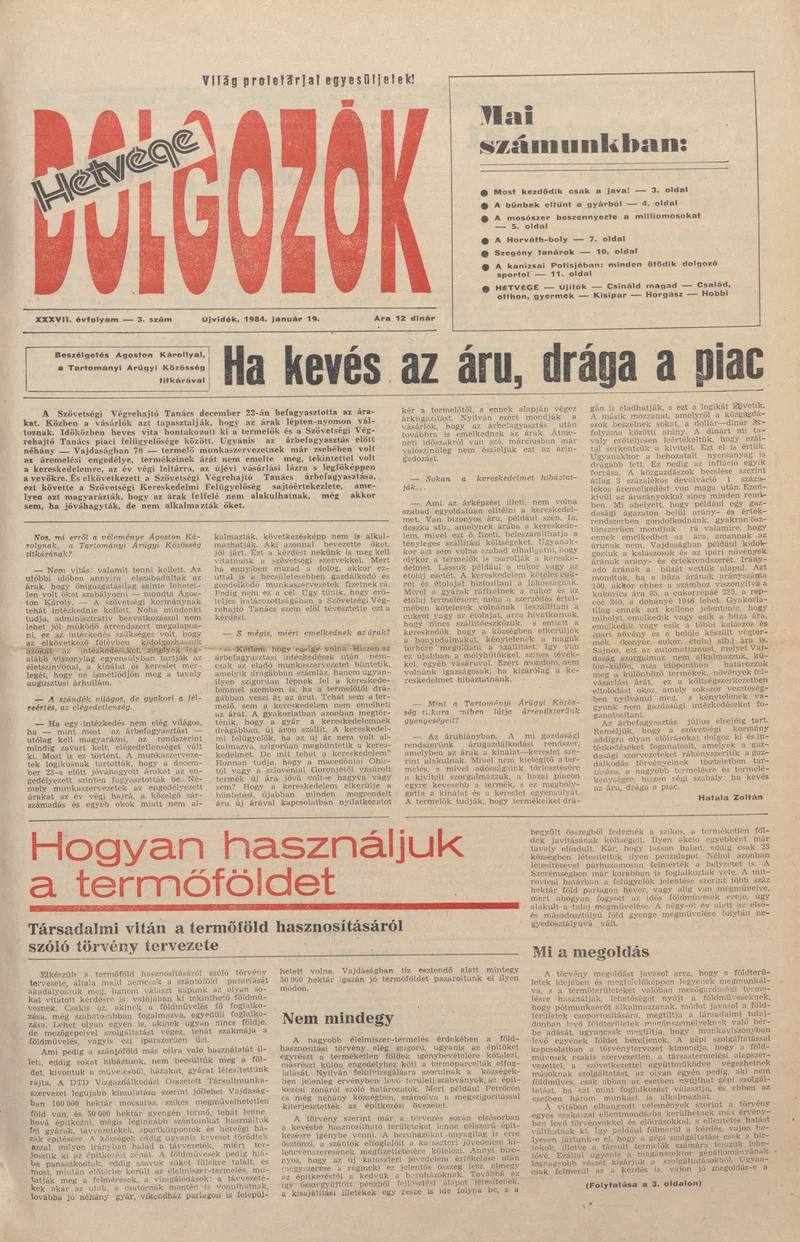 Dolgozók, 38. évf. 1984. január 19. 3. sz.