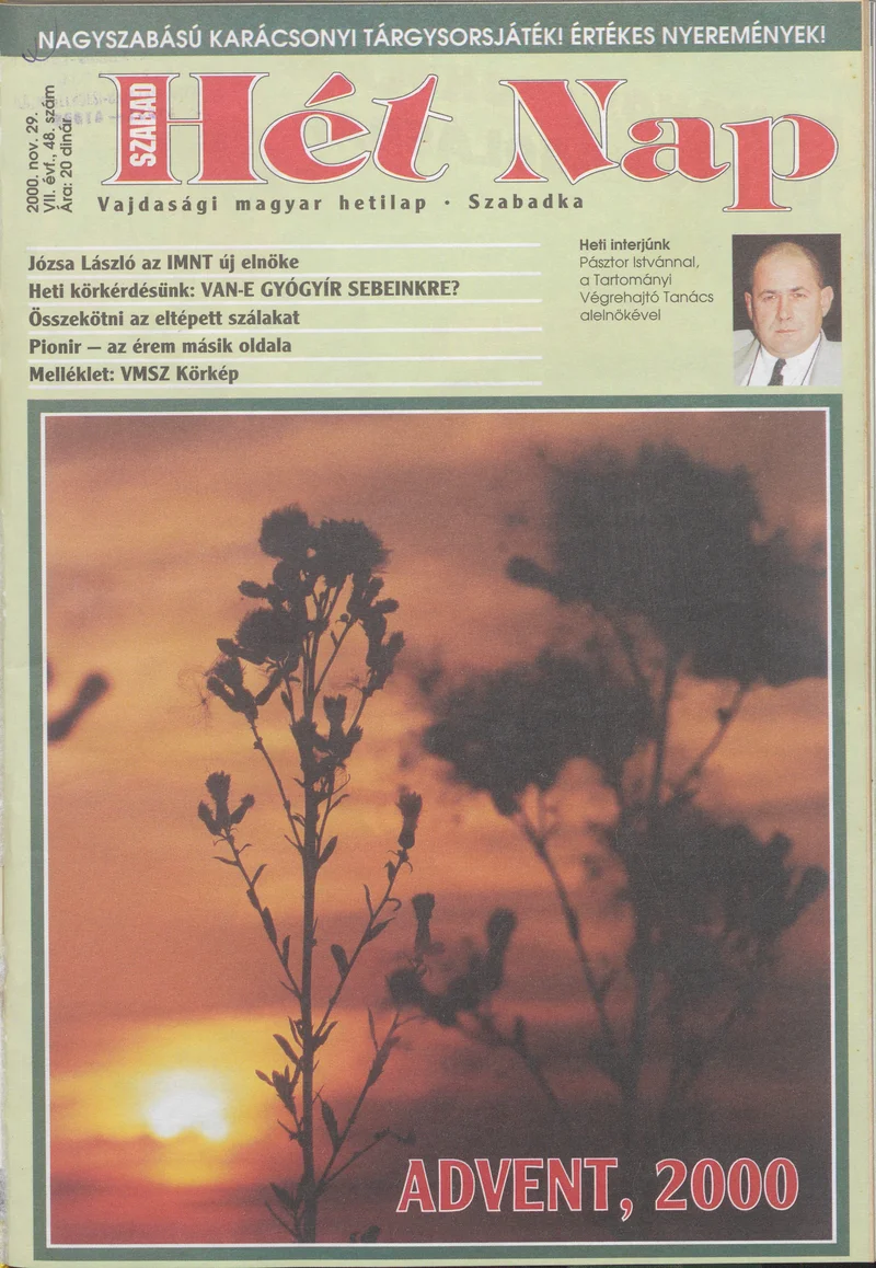 Szabad Hét Nap, 7. évf. 2000. november 29. 48. sz.