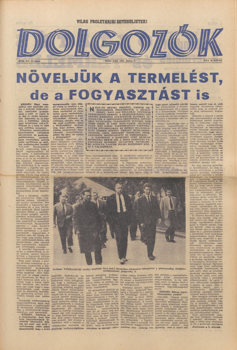 Dolgozók, 17. évf. 1963. június 7. 24. sz.