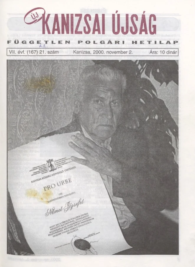 Új Kanizsai Újság, 7. évf. 2000. november 2. 22. sz.
