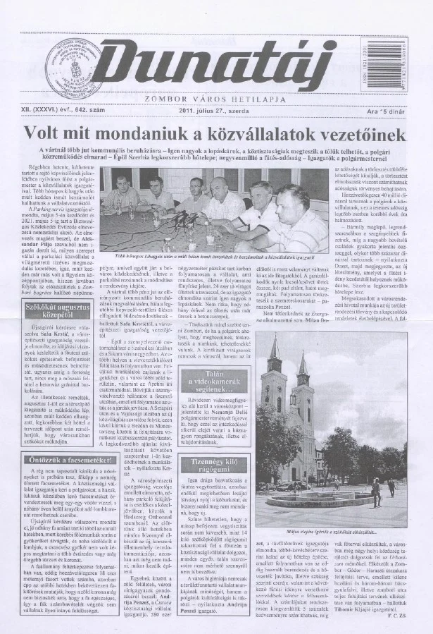 Dunatáj, 13. évf. 2011. július 27. 642. sz.