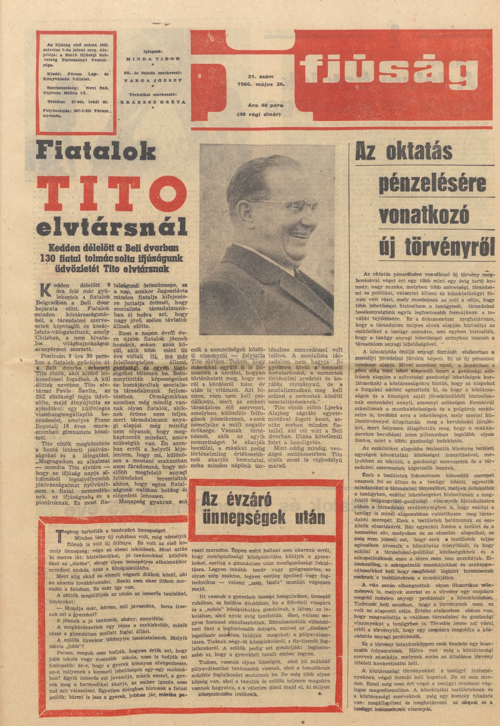 Ifjúság, 22. évf. 1966. május 26. 21. sz.