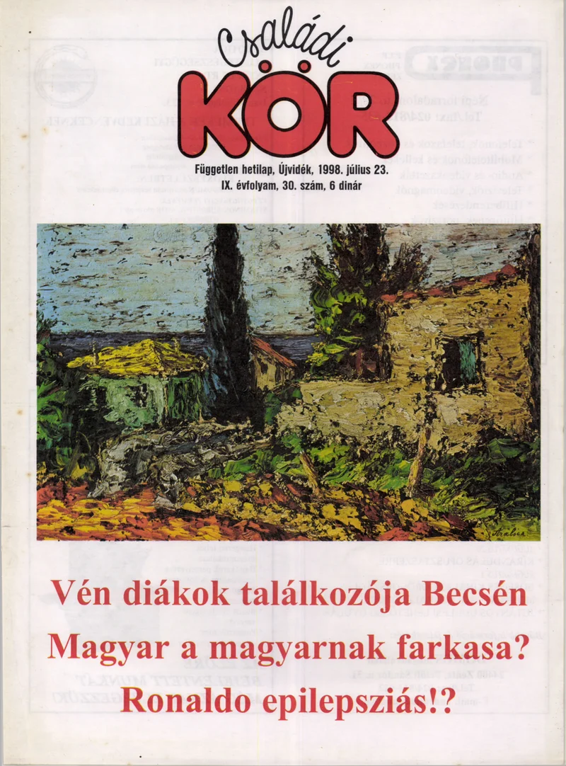 Családi Kör, 9. évf. 1998. július 23. 30. sz.