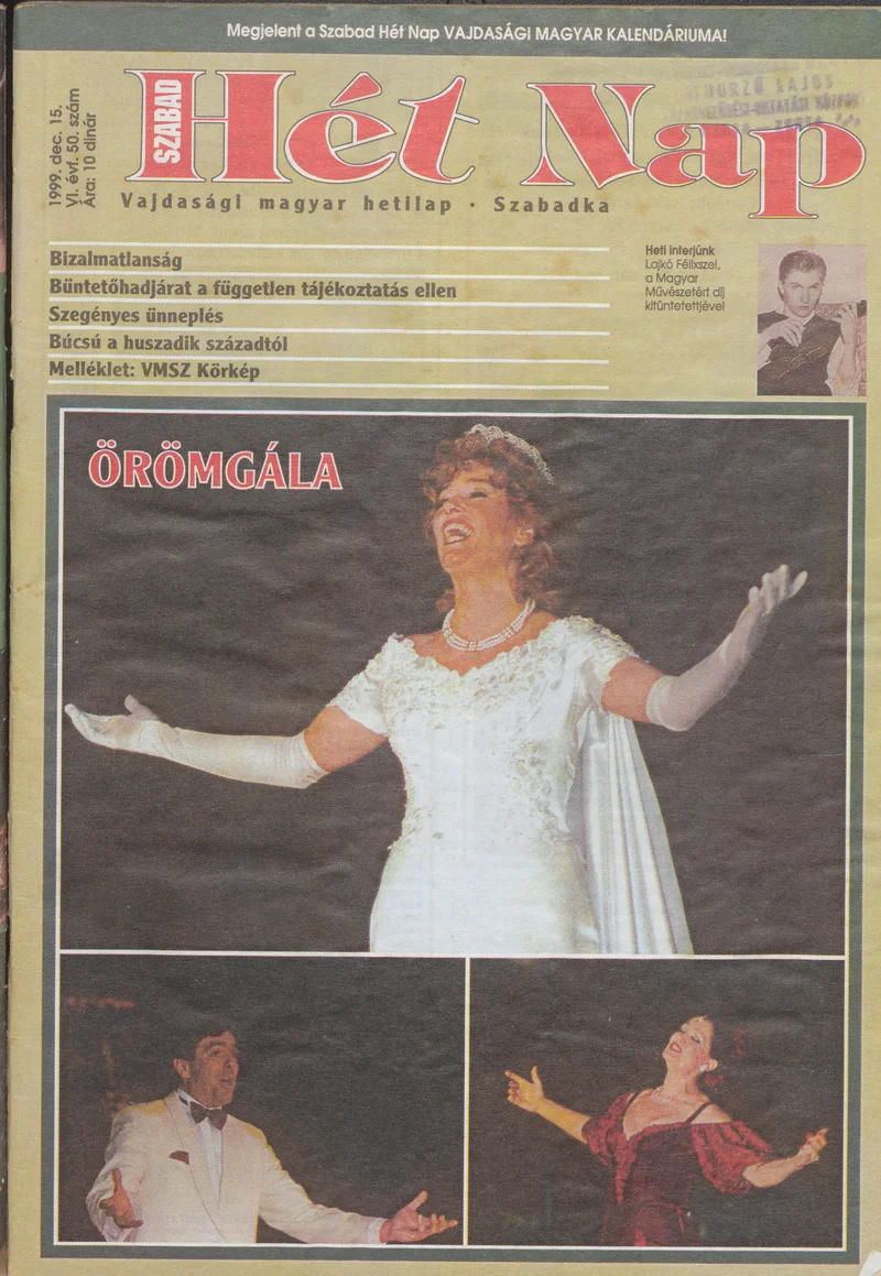 Szabad Hét Nap, 6. évf. 1999. december 15. 50. sz.