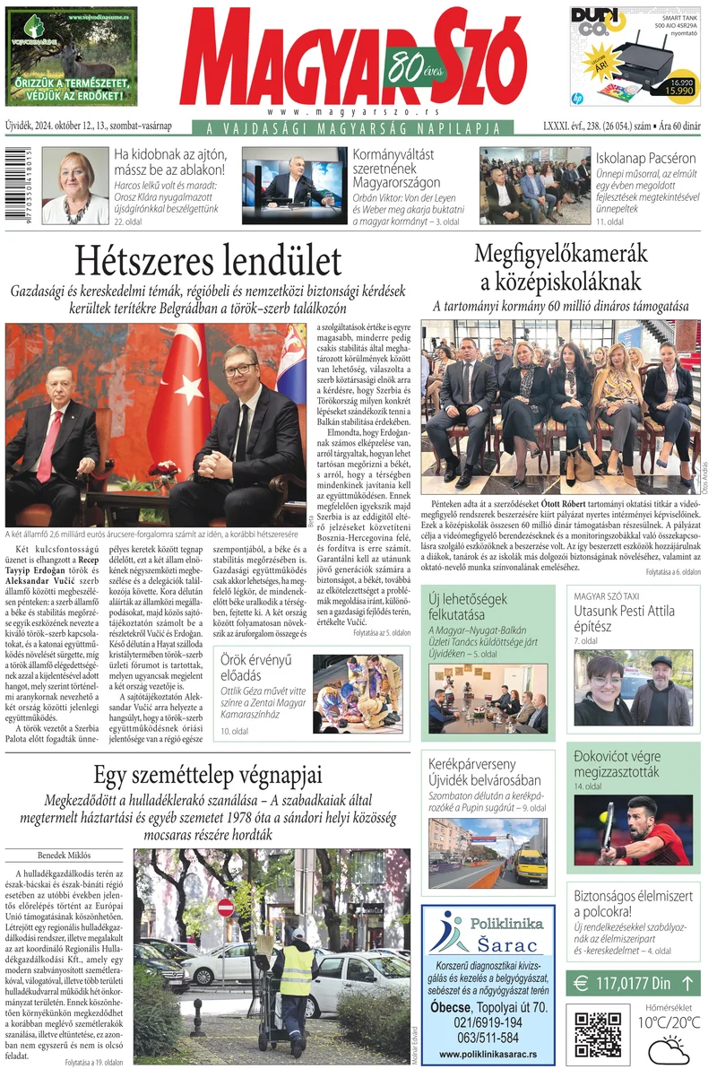 Magyar Szó, 81. évf. 2024. október 12. – 13. 238. sz. 1–32. oldal