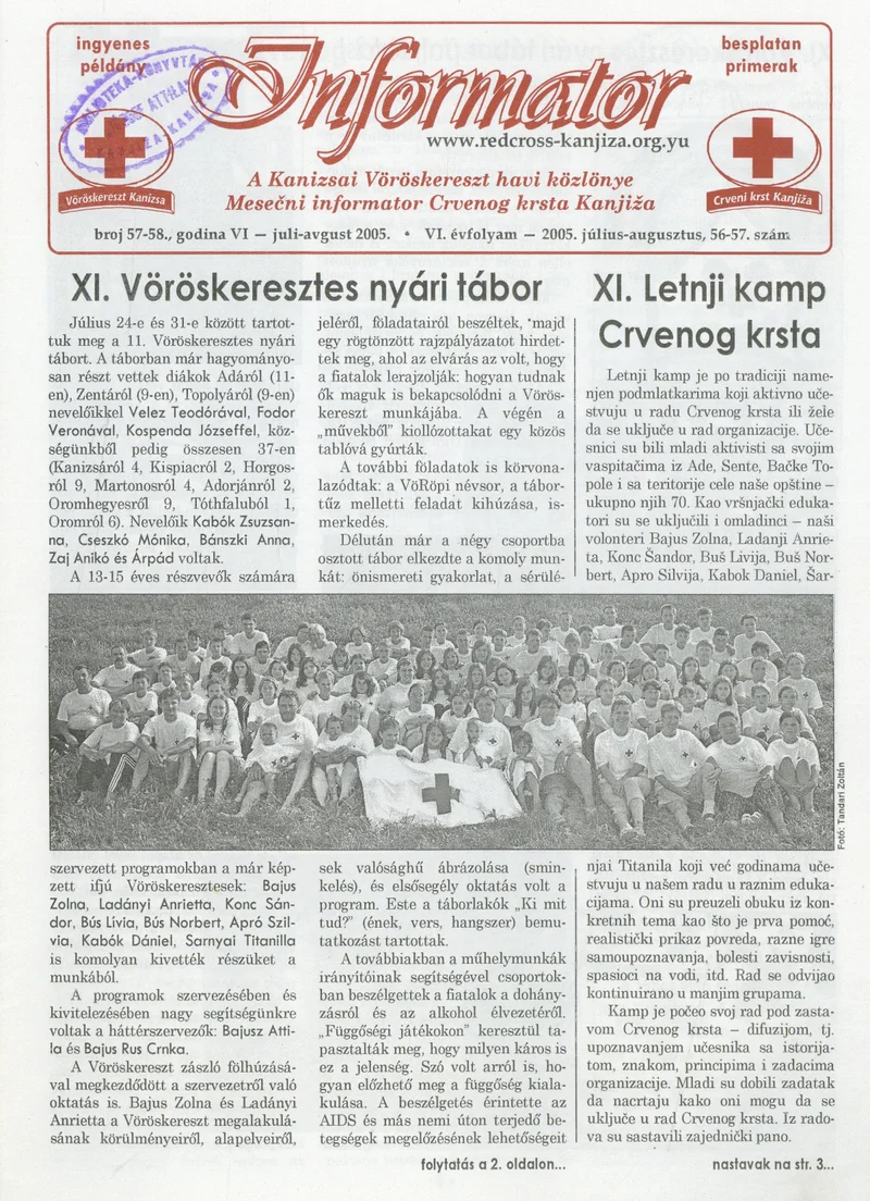 Informator, 6. évf. 2005. július 1. – augusztus 1. 57–58. sz.