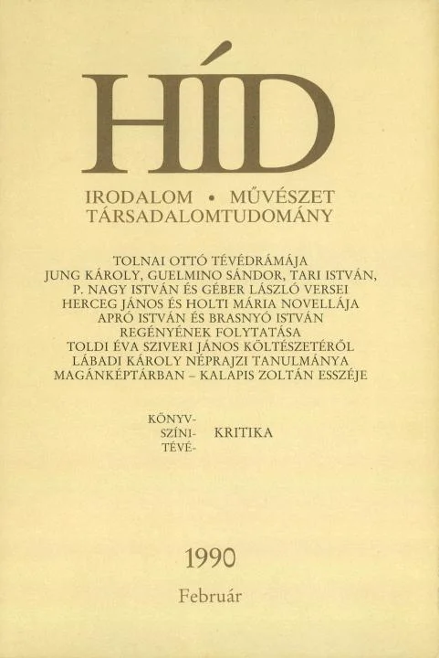 Híd, 54. évf. 1990. február. 2. sz. 117–252. oldal