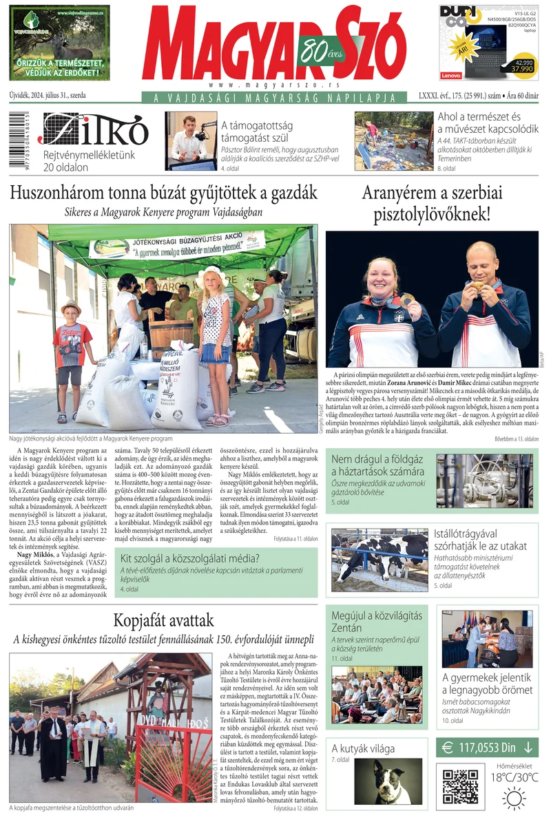Magyar Szó, 81. évf. 2024. július 31. 175. sz. 1–16. oldal