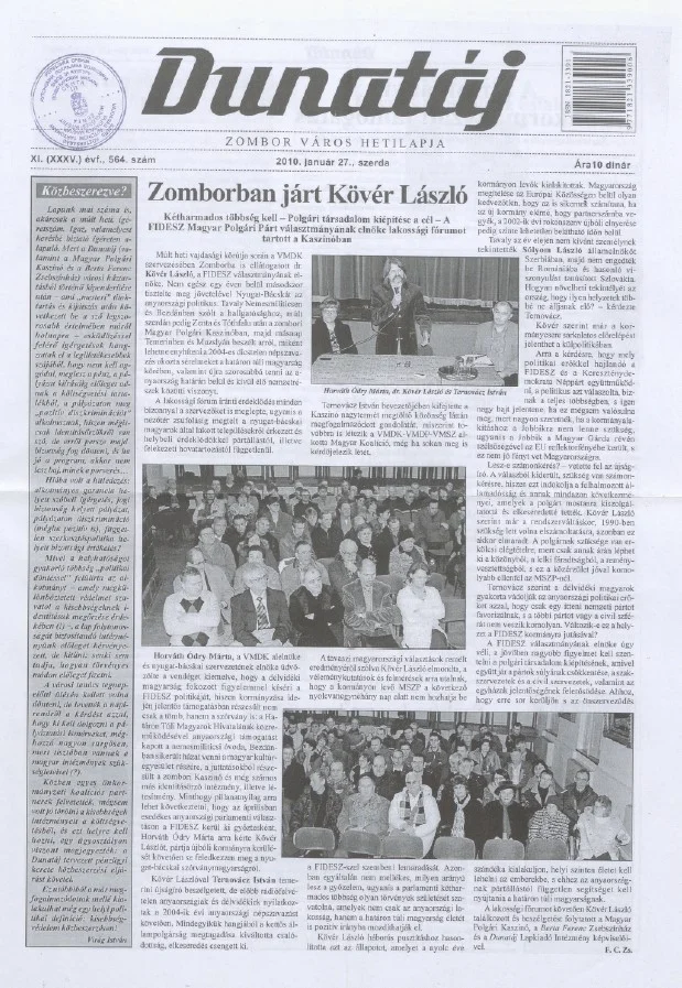 Dunatáj, 12. évf. 2010. január 27. 564. sz.
