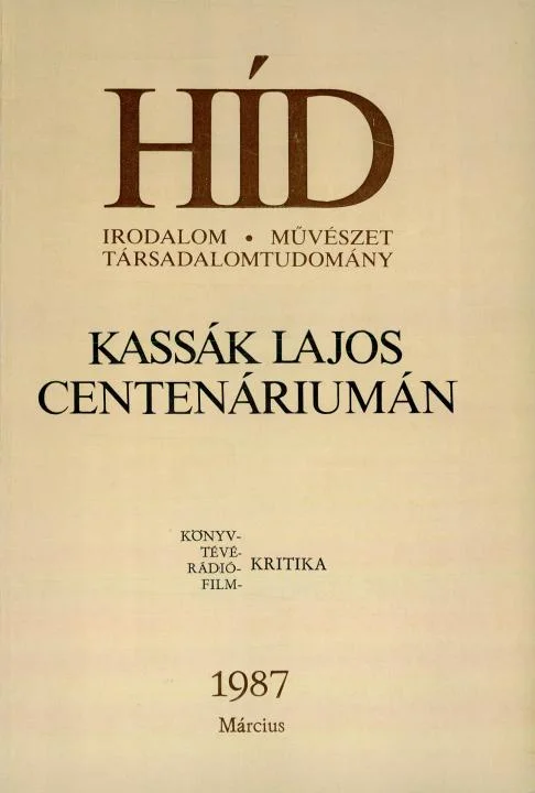 Híd, 51. évf. 1987. március. 3. sz. 285–436. oldal