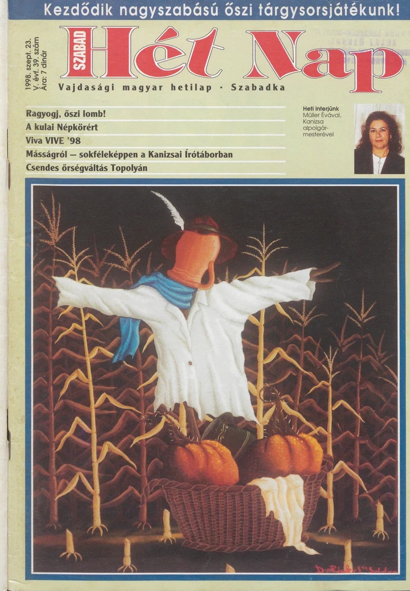 Szabad Hét Nap, 5. évf. 1998. szeptember 23. 39. sz.