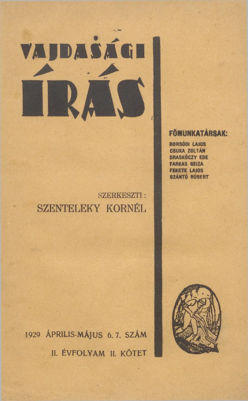 Vajdasági Írás, 2. évf. 1929. április – május. 6–7. sz. 257–405. oldal