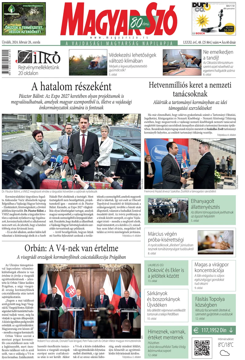 Magyar Szó, 81. évf. 2024. február 28. 48. sz. 1–16. oldal