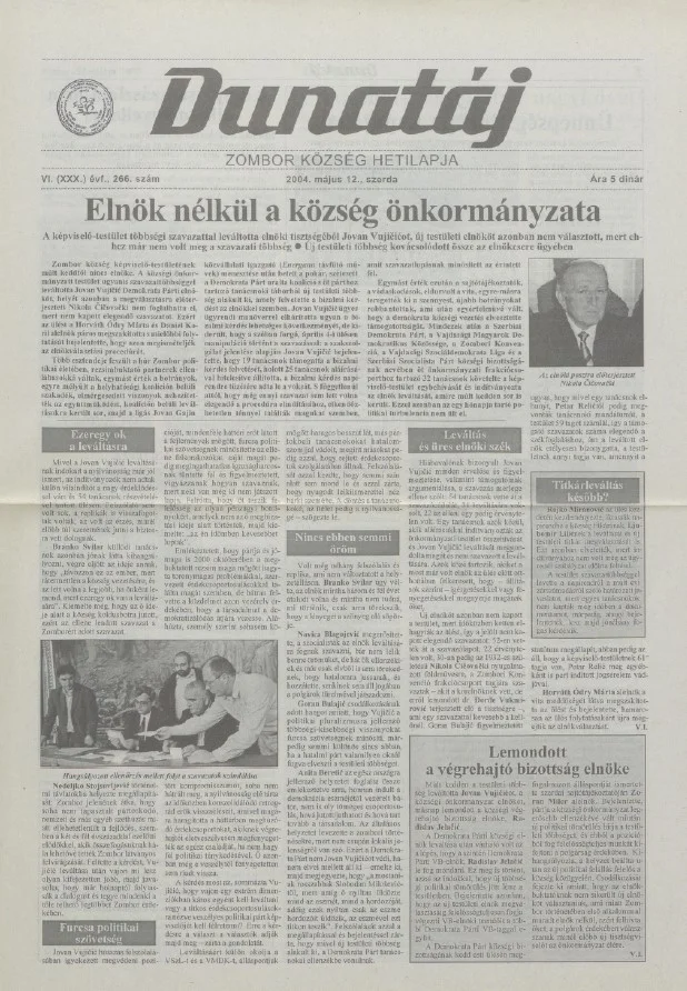 Dunatáj, 6. évf. 2004. május 12. 266. sz.
