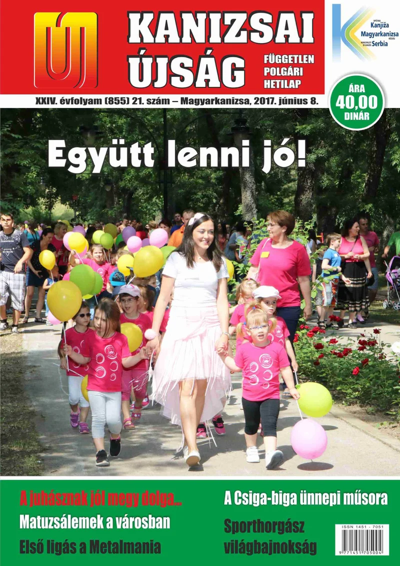 Új Kanizsai Újság, 24. évf. 2017. június 8. 21. sz.