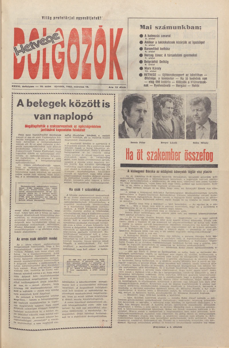 Dolgozók, 37. évf. 1983. március 10. 10. sz.