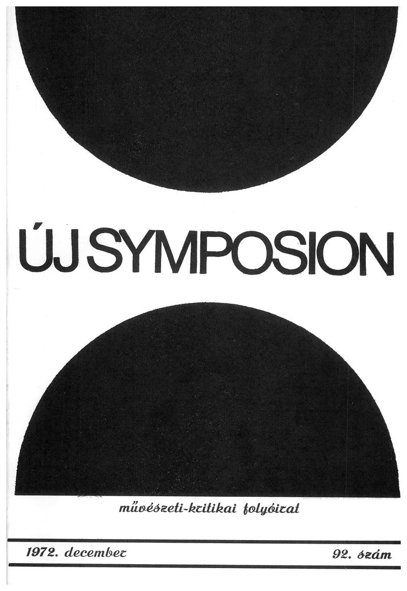 Új Symposion, 8. évf. 1972. december. 92. sz. 525–572. oldal
