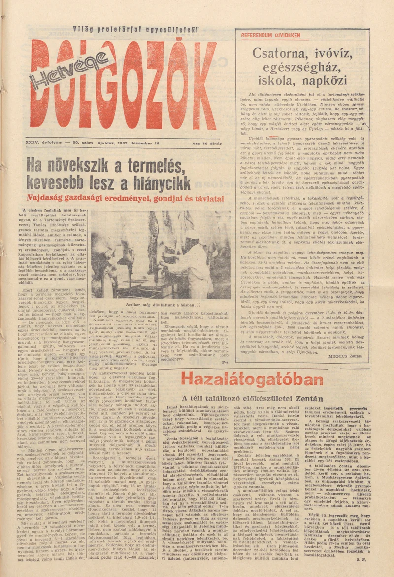 Dolgozók, 36. évf. 1982. december 16. 50. sz.