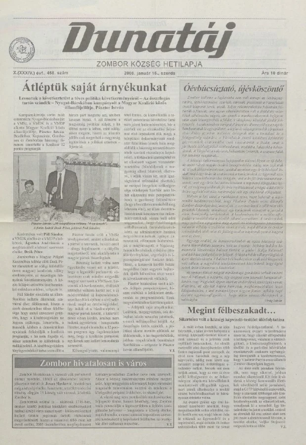 Dunatáj, 10. évf. 2008. január 16. 458. sz.
