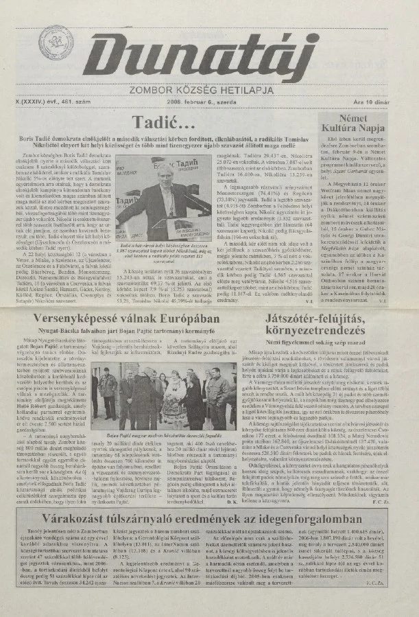 Dunatáj, 10. évf. 2008. február 6. 461. sz.