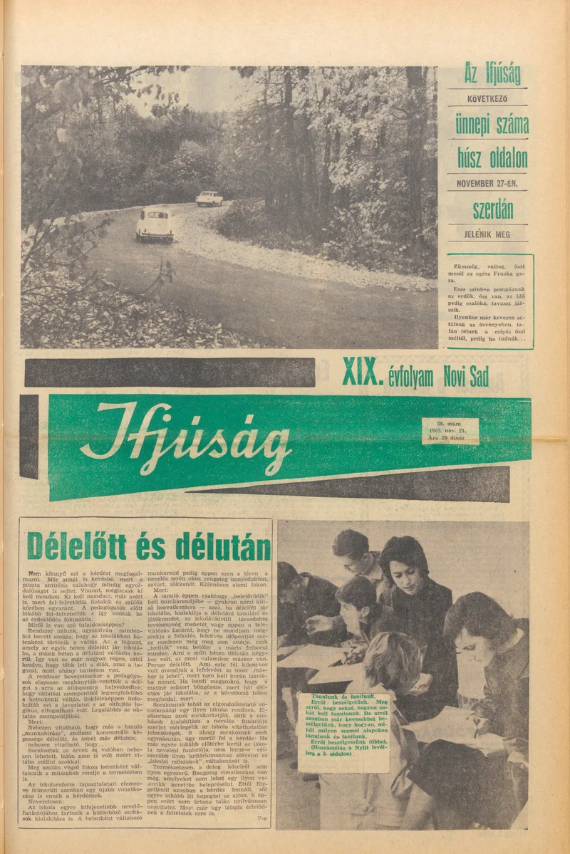 Ifjúság, 19. évf. 1963. november 21. 38. sz.