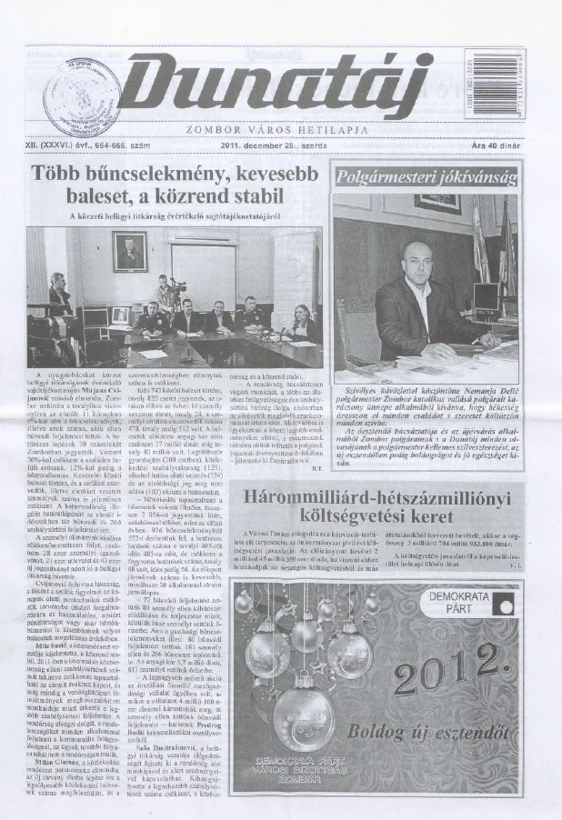 Dunatáj, 13. évf. 2011. december 28. 664–666. sz.