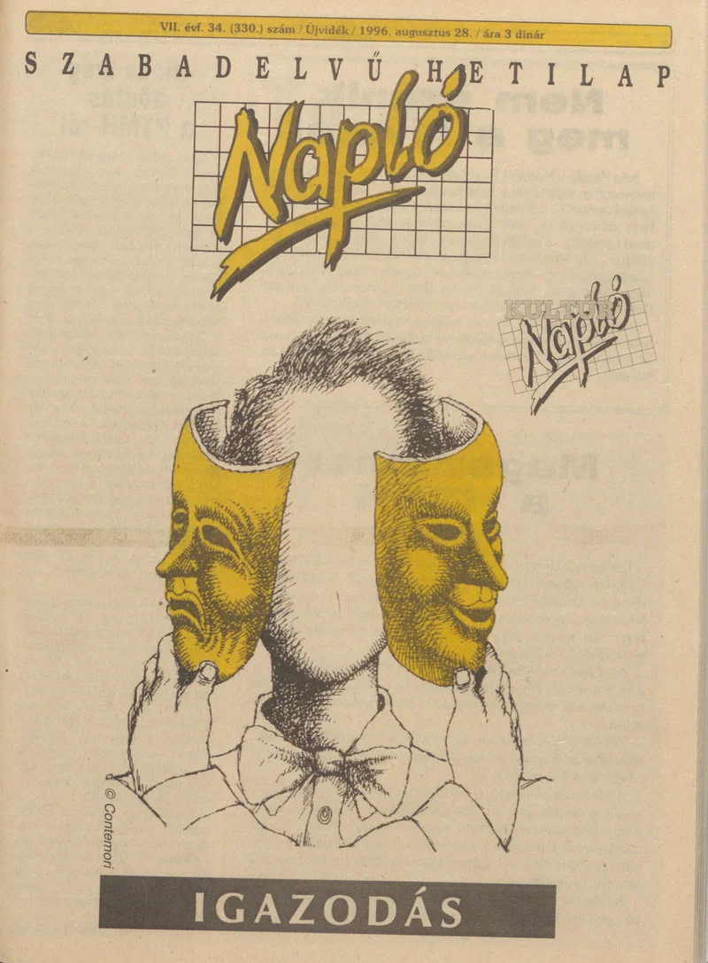Napló - Szabadelvű hetilap, 7. évf. 1996. augusztus 28. 330. sz.