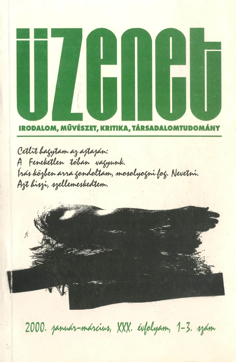 Üzenet, 30. évf. 2000. január – március. 1–3. sz. 1–159. oldal