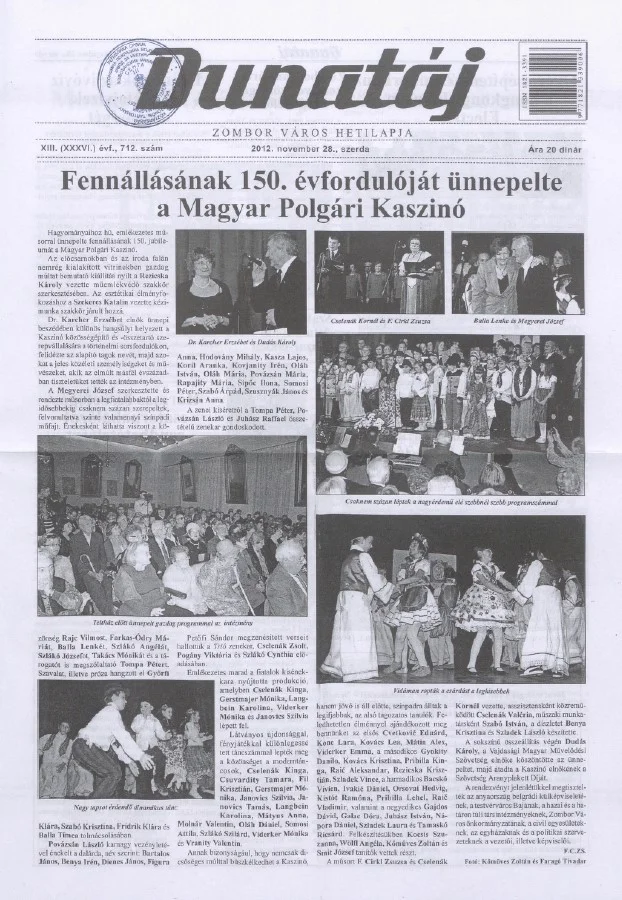 Dunatáj, 14. évf. 2012. november 28. 712. sz.