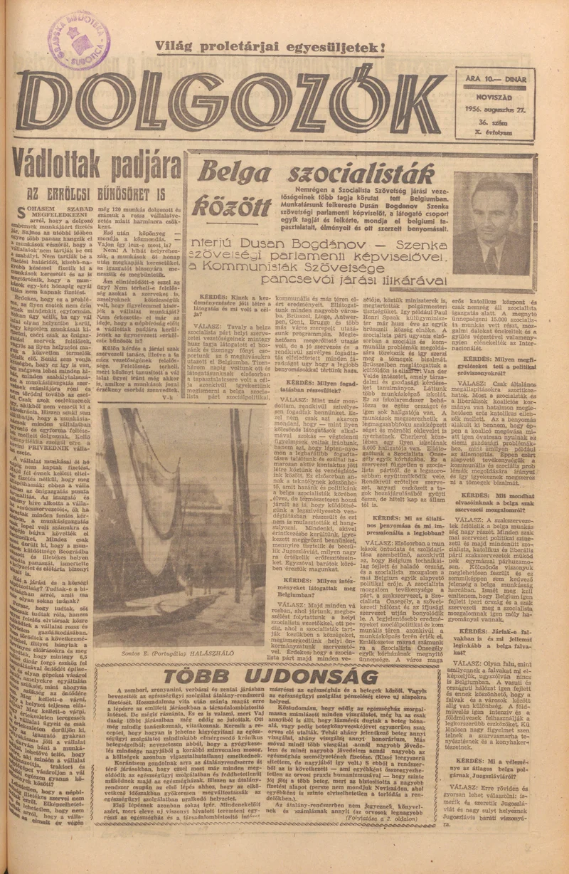 Dolgozók, 10. évf. 1956. augusztus 27. 36. sz.