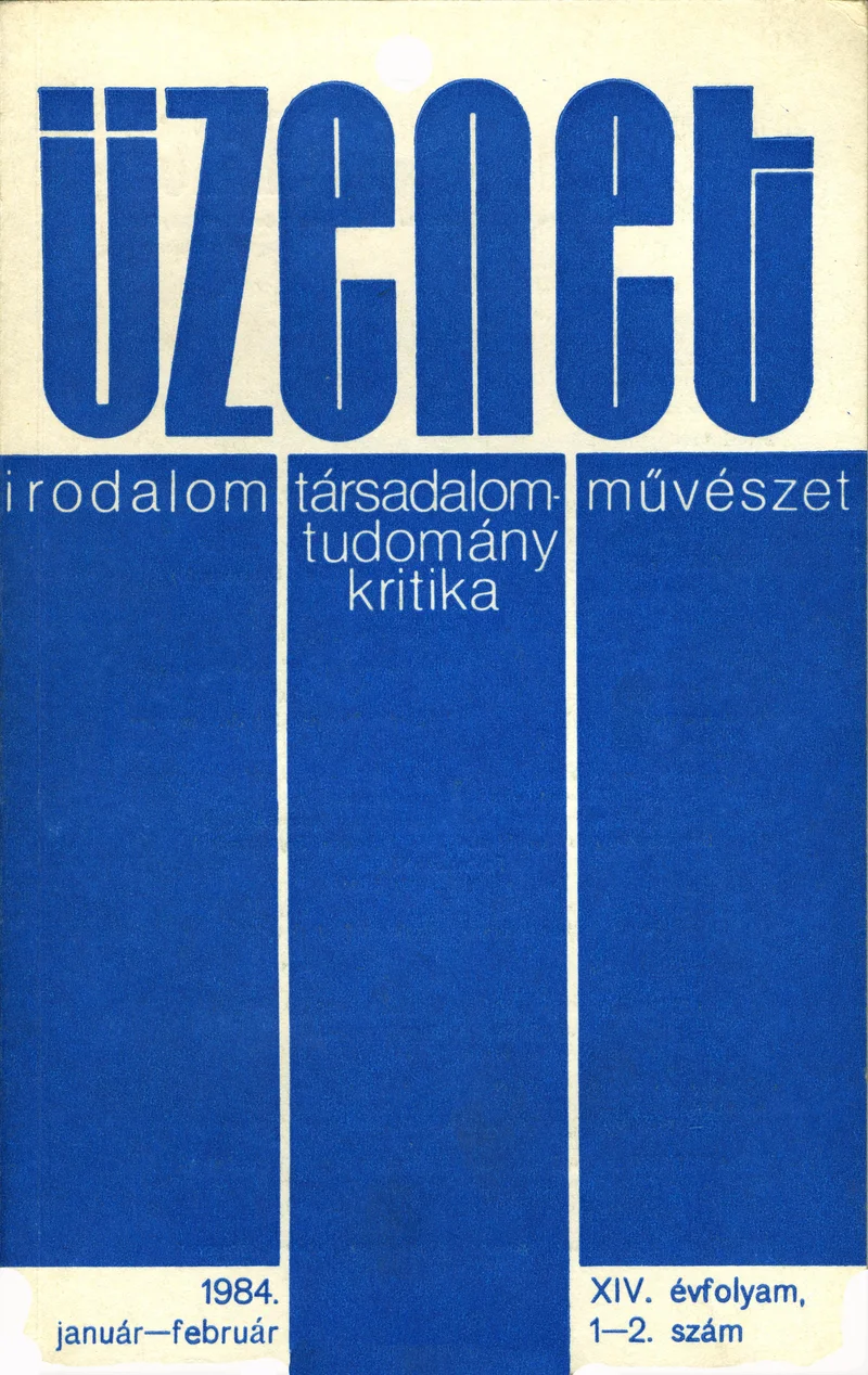 Üzenet, 14. évf. 1984. január – február. 1–2. sz. 1–100. oldal