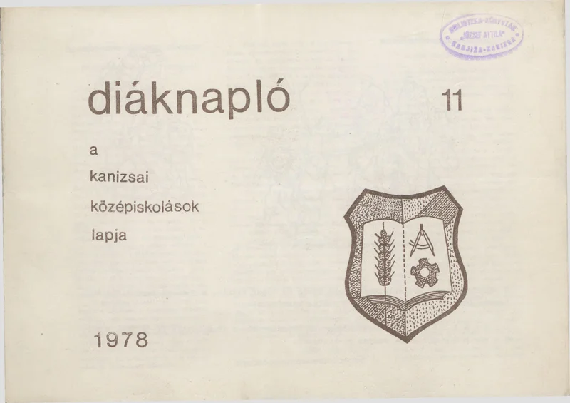 Diáknapló, 4. évf. 1978. 11. sz.