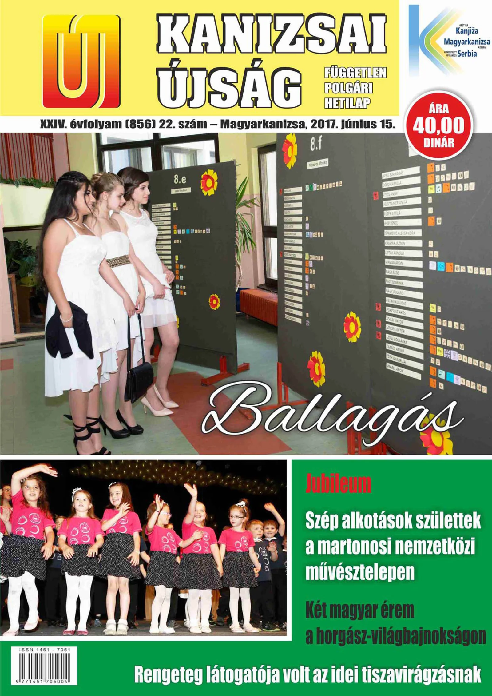 Új Kanizsai Újság, 24. évf. 2017. június 15. 22. sz.