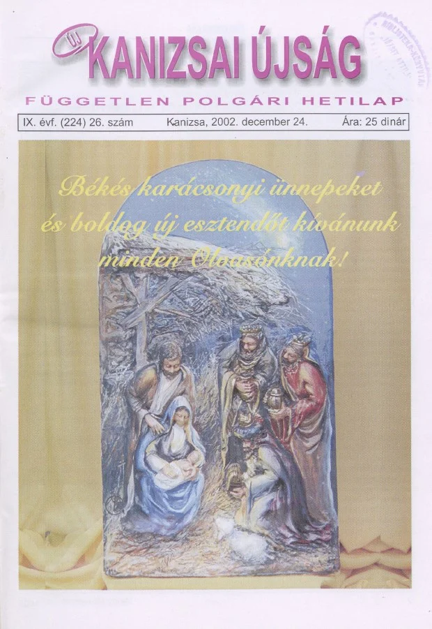 Új Kanizsai Újság, 9. évf. 2002. december 24. 26. sz.