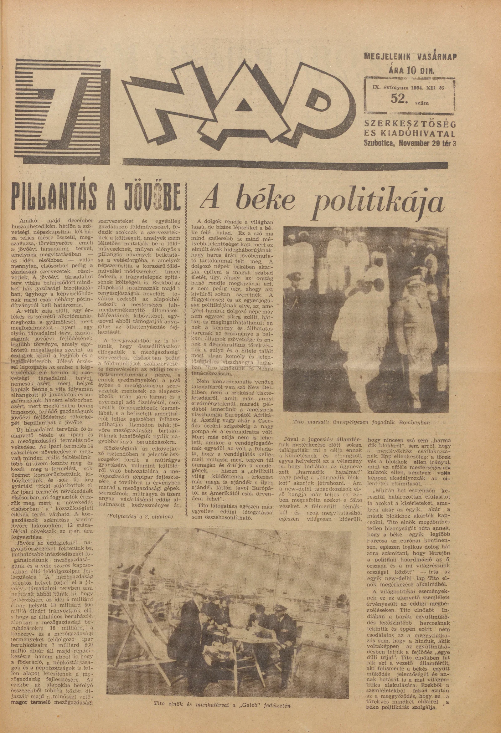 7 Nap, 9. évf. 1954. december 26. 52. sz. 1–16. oldal