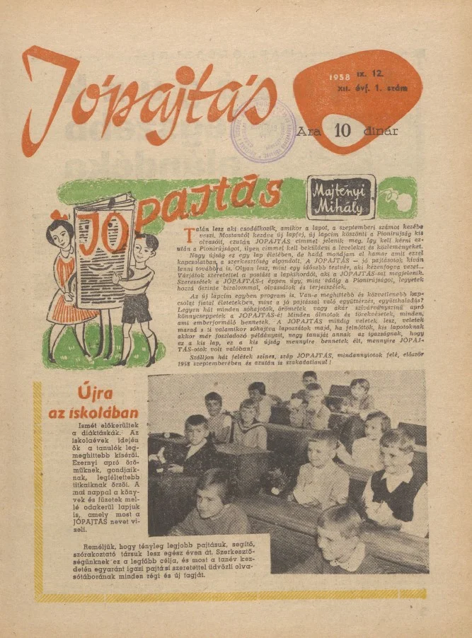 Jó Pajtás, 12. évf. 1958. szeptember 12. 1. sz.